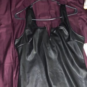 Black leather dress, brand new with tags ❤️